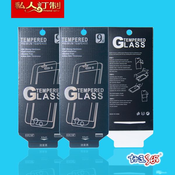 

1000pcs new retail packaging box/paper box/box packing for galaxy note 4 s5 iphone 6 5s tempered glass screen protector film dhl