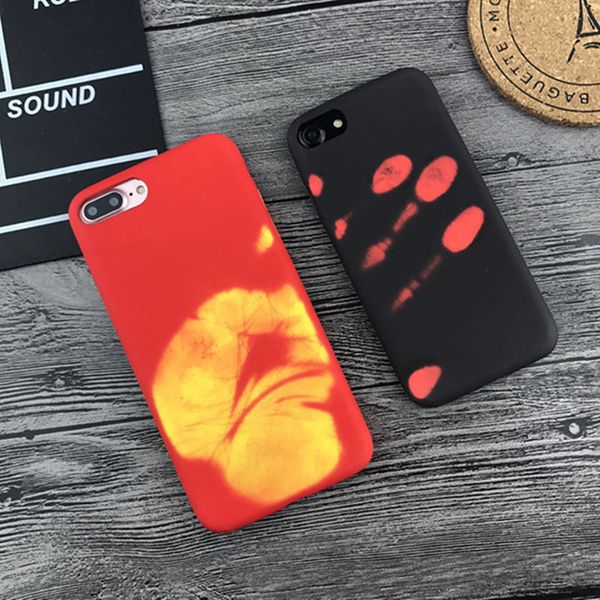 

discoloration designer phone case for iphone x xs xr 8 7 6 6s 5s 5 se pu matte thermal sensor cases