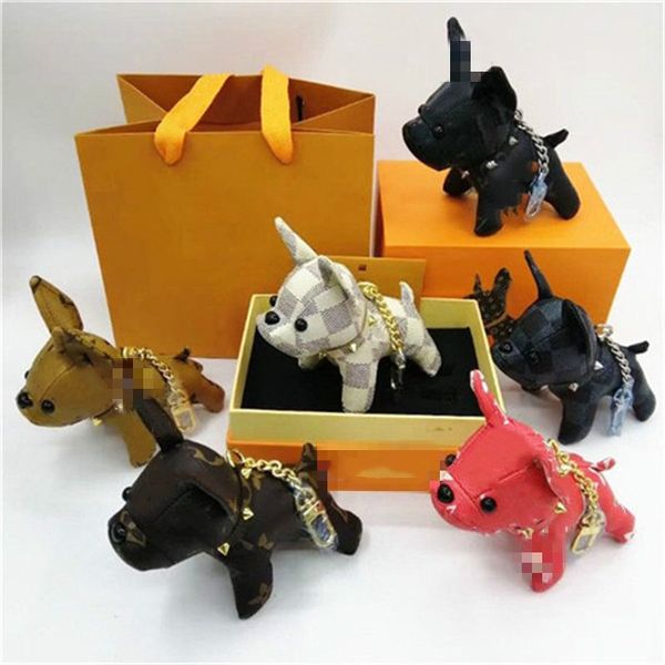 

cute keyring keychain dog creative men and women car key chain ring cute bell backpack pendant ing, Silver