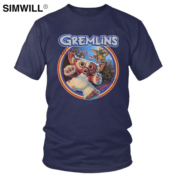 

vintage gremlins 84 t shirt men gizmo 80s movie mogwai monster retro sci fi tee short sleeve cotton streetwear t-shirt fans gift