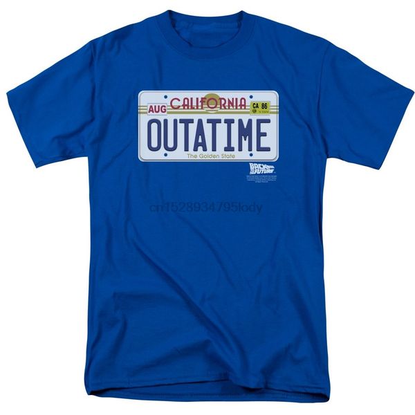 

back to the future outatime license plate licensed t-shirt