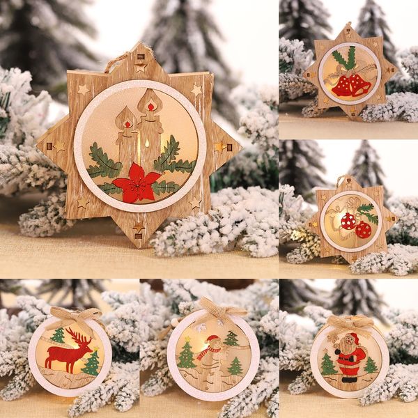 

decoration new wooden luminous christmas tree dress up led decoration new wooden luminous christmas tree pendant dress up led pendant ofjwq