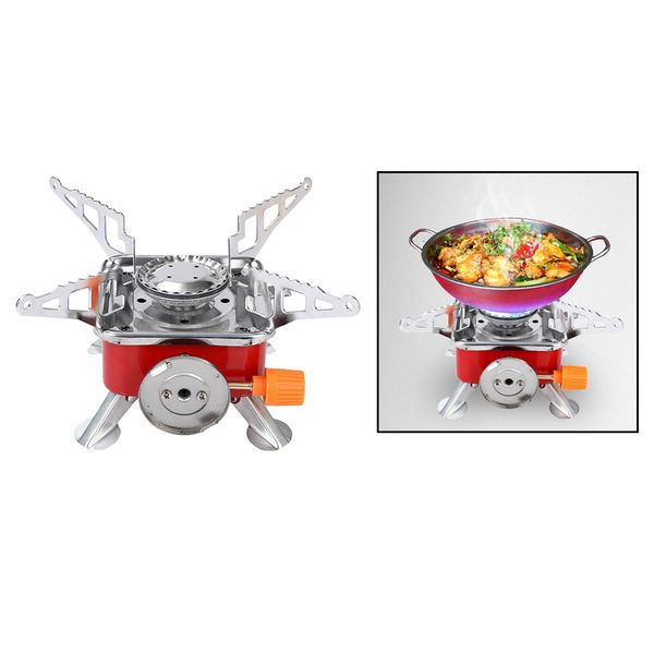 

2x outdoor camping gas stove portable burner picnic foldable square