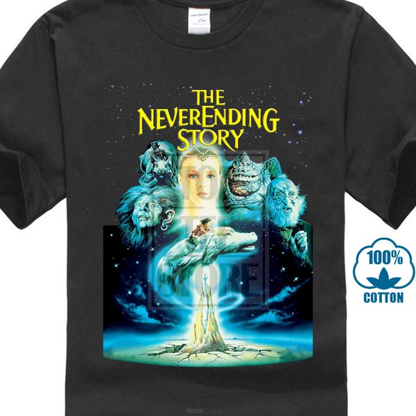 

the neverending story movie poster men's funny tshirts harajuku t shirt 3d print t shirts 100% cotton t-shirt black top