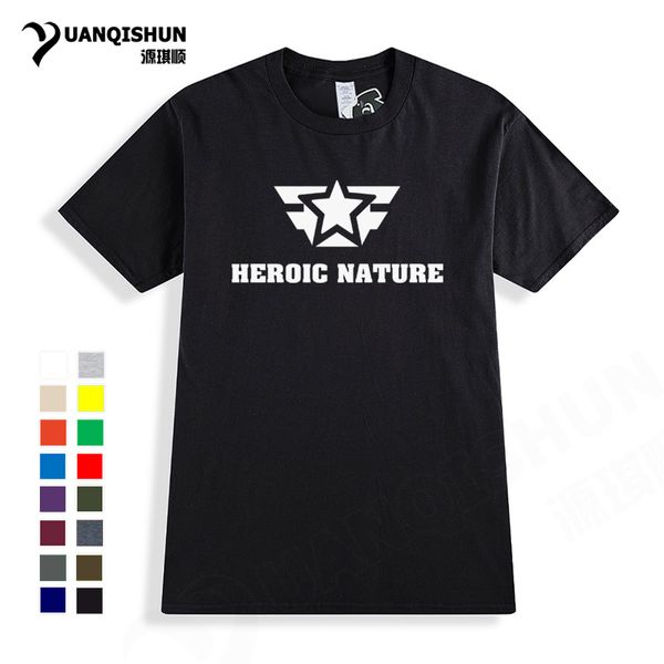 

yuanqishun brand t-shirt 2018 new heroic nature pentagram print men tshirt fashion mens fitness t-shirt cotton tees