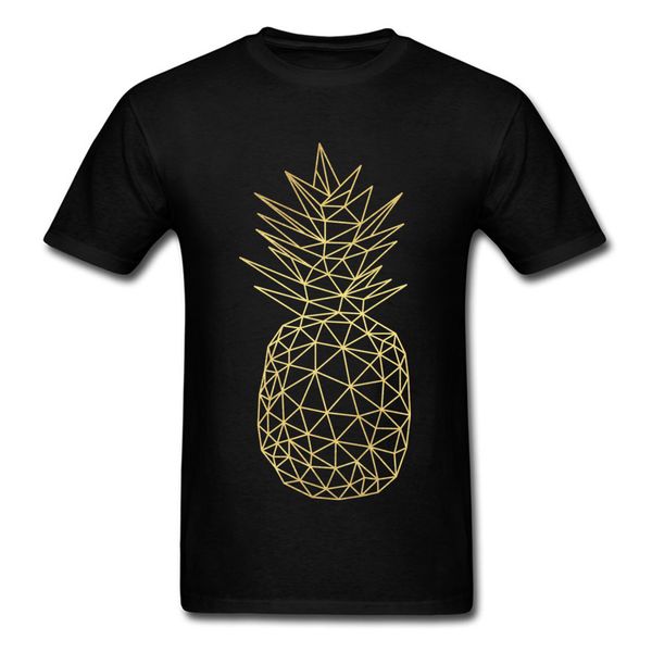 

геометрическая золотой ананас шаблон футболки normal фуфайки street style fashion leisure печать tshirt дешевые простой тис мужчины