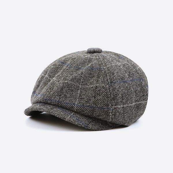 

jamont peaky blinders men berets hat autumn vintage herringbone octagon cap women's casual pumpkin hat gatsby flat beret hats, Blue;gray