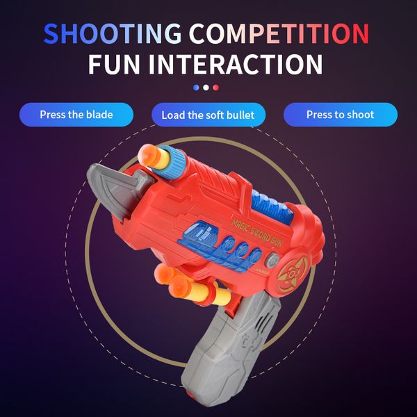 

3 in 1 kid toys model gun toy soft bullet gun sell deformation gun gift of the child