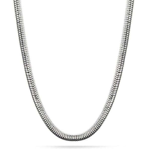 

chains granny chic 3mm width stainless steel snake chain necklace silver color for boy and girl high quality