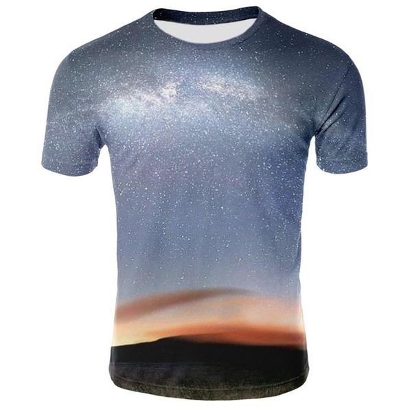 

new starry sky beautiful starry sky summer stree 3d print shirts oversized hentai kawaii men clothing