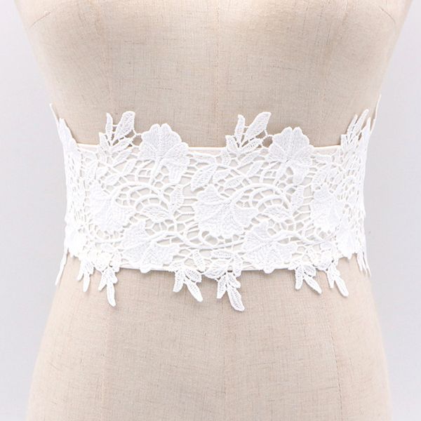 

fashion black wide corset tie lace elastic belt for women wedding dress belt decorated cummerbunds feminina, Black;brown