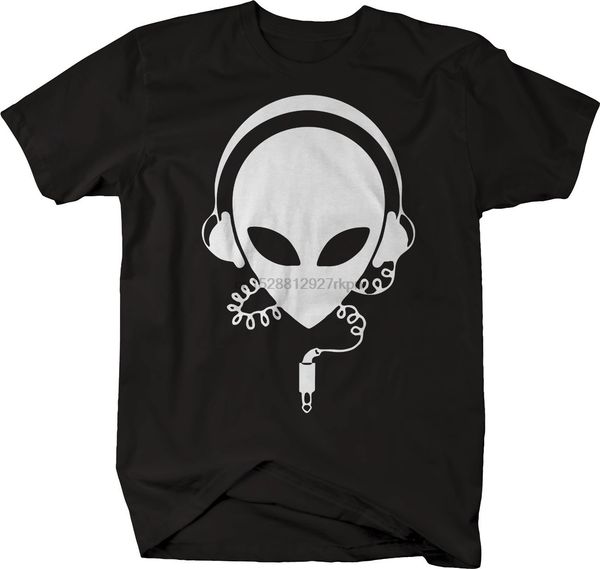 

alien headphones music rock tshirt