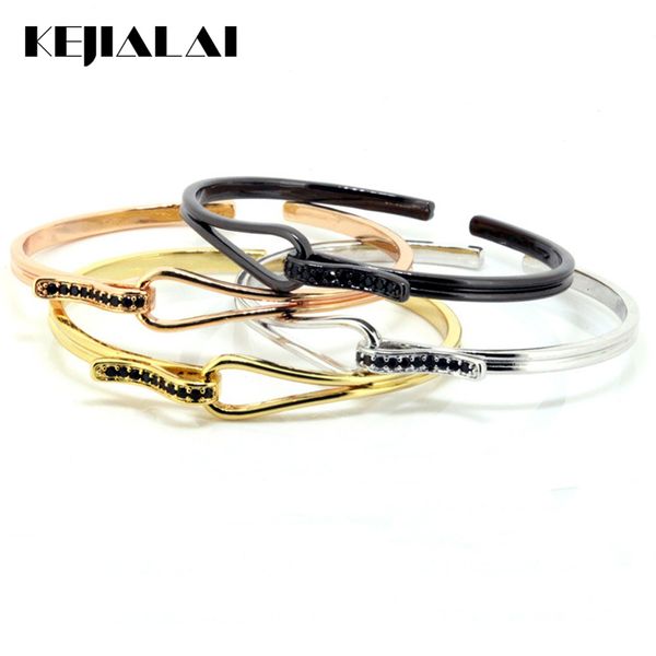 

bangle brand men anil arjanda bangles,24k micro pave setting black cz & fashion open / bracelets pulseiras