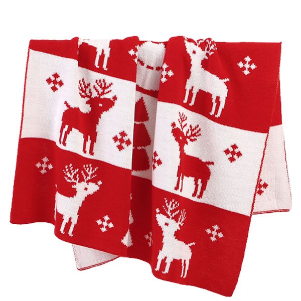 

baby christmas blankets knitted newborn christmas deer swaddle wrap blanket cotton infant stroller bed covers children's quilt