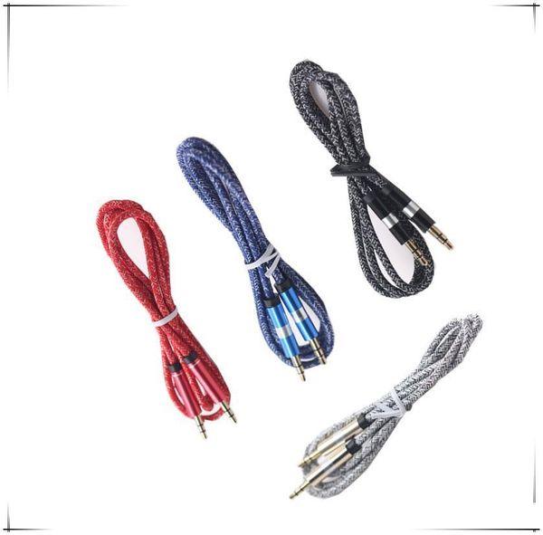 

aux cable audio cables 3.5mm male to male audio braid cable aux cord for samsung computer,car