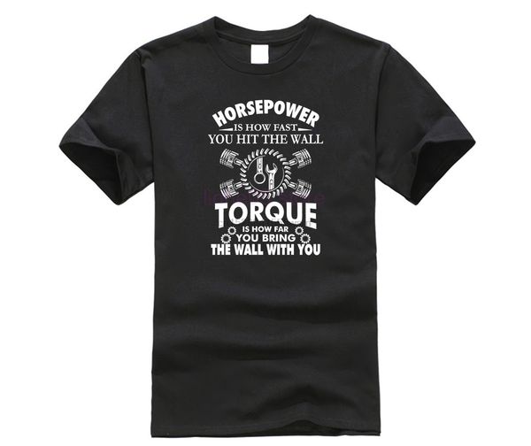 

2020 men t shirt fashion for mechanics - horsepower is how fast you hit the standard t-shirt