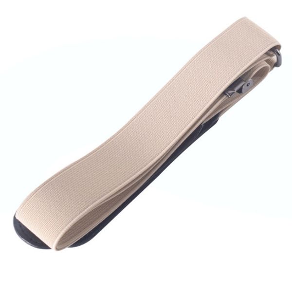 пряжка free эластичный пояс для jean брюки платья нет пряжка stretch талии ремень fit женщины мужчины мальчики падения (хаки, Black;brown