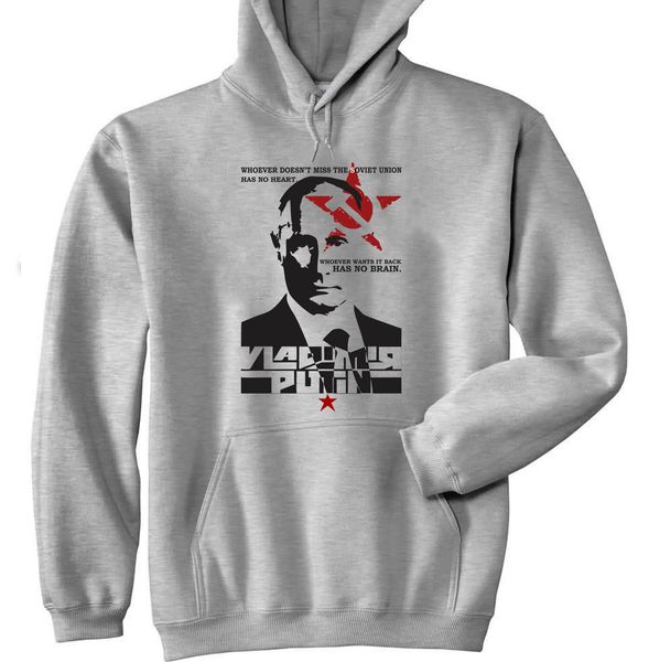 

2020 vladimir putin soviet union quote new cotton grey hoodie mens hoodies