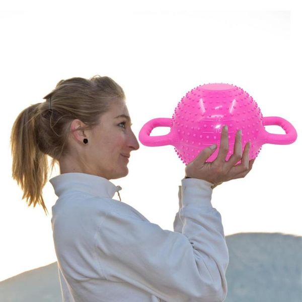 

durable massage kettle bell solid color yoga fitness pvc injection kettle bell double handle pilates massage dumbbell sports