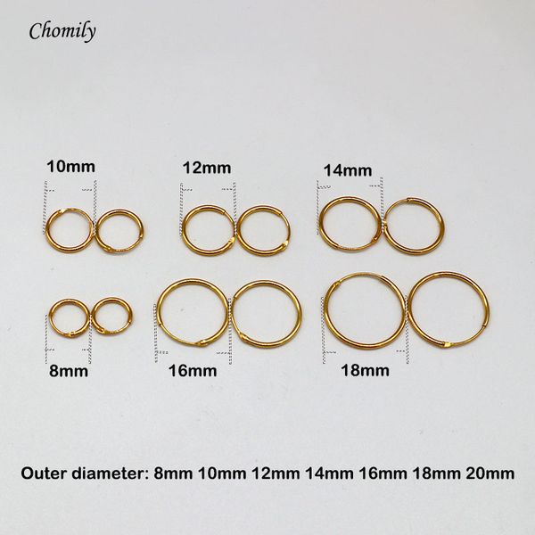 

golden/gold color simple small ear bone hoop earrings for women 925 sterling silver round circle gold colour plated hoop earring, Golden;silver