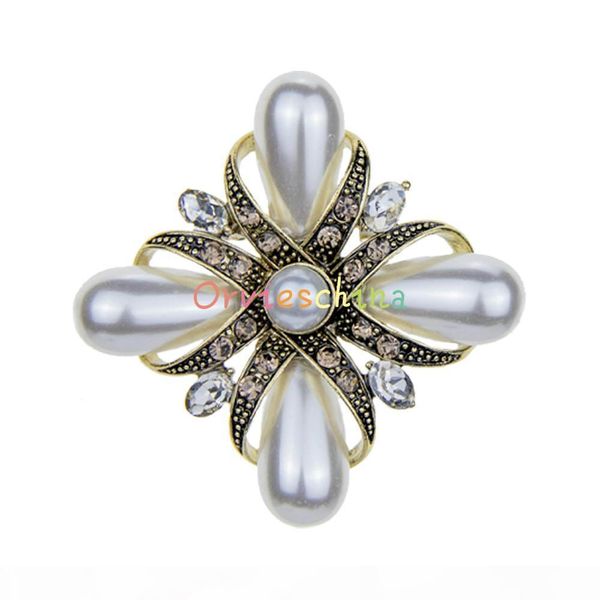 

2020 designer brooch new retro small fragrant style ladies cross baroque pearl brooch clothing accessories coat accessories, Gray