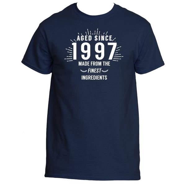 

mens short sleeve cool casual 20th birthday gift aged since 1997 made from the finest ingredients mens t-shirtcute t shirts
