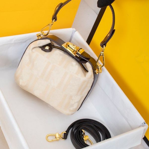 

fend retro full letter cosmetics case bag lunch box bag women small square handbag purse removable strap shoulder bags cross body messenger