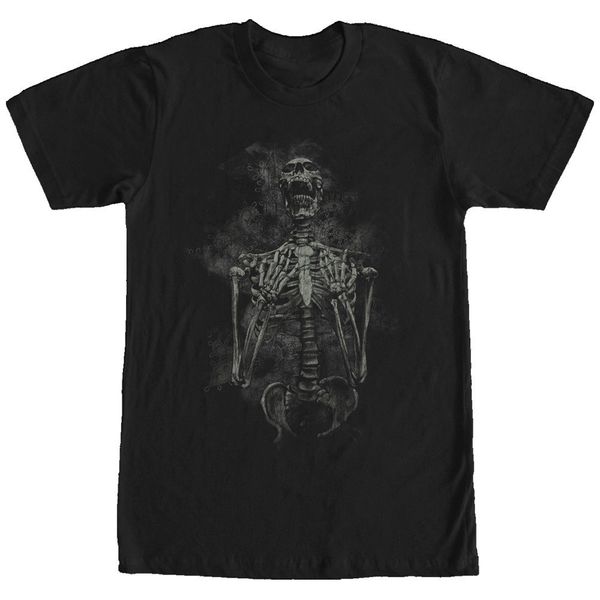

classical solid color short sleeve loose lost gods halloween skeleton scream henna print mens graphic t shirtskate tshirt
