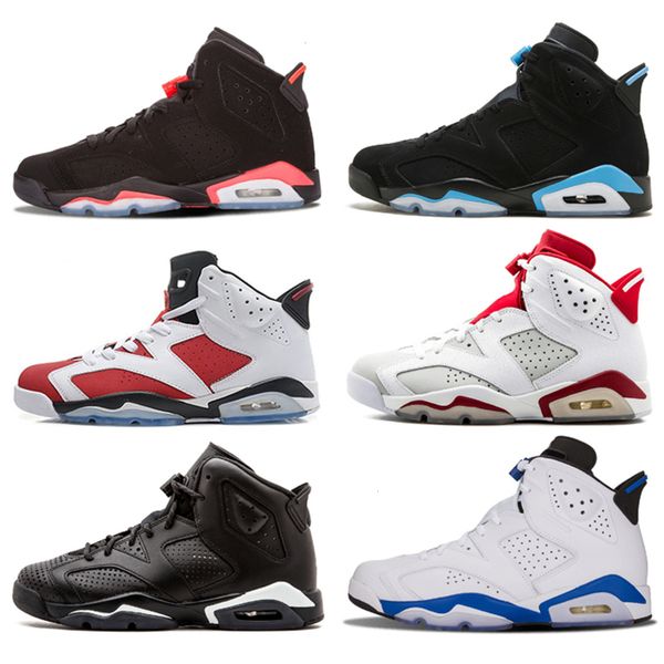 

6 6s man basketball shoes black blue olympic oreo maroon fashion athletic sports casual shoes outdoors sneakers shoe ship