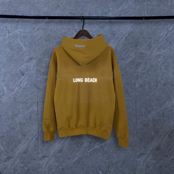 

fashion mens hoodies velvet down letter luminous hoodies for men sweatshirt long-sleeved mens pullovers streewear clothes hot, Black