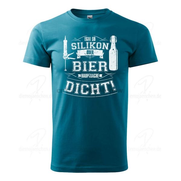 

cooles handwerker t-shirt - egal ob silikon oder bier hauptsache dicht