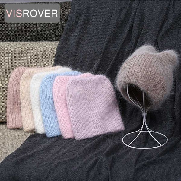 

beanie/skull caps visrover 7 colors colorways fur cat ears with lurex woman winter hat solid color autumn beanies warm bonnet skullies, Blue;gray