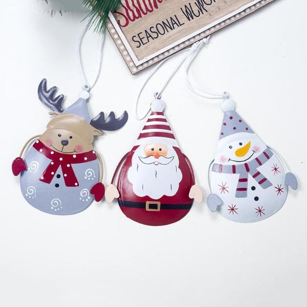 

painted iron snowman elk pendant xmas christmas tree ornaments home decorations christmas tree ers