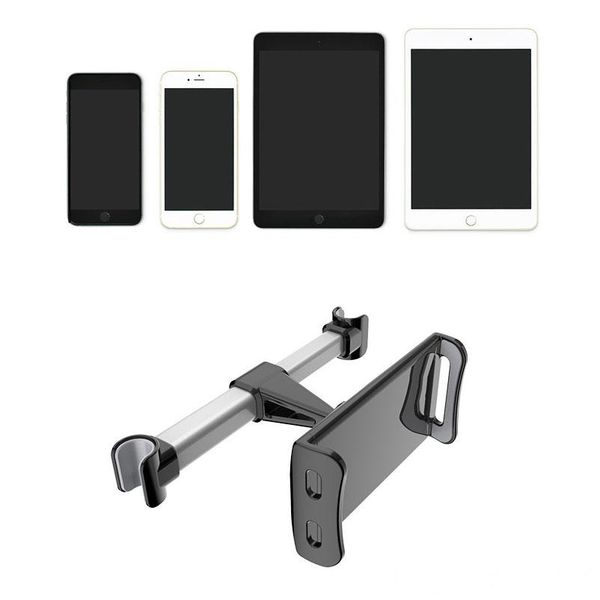 

premium back seat car phone holder 4 to 11inch extendable phone tablet holder mobile rotatable car headrest stand bracket square handdle