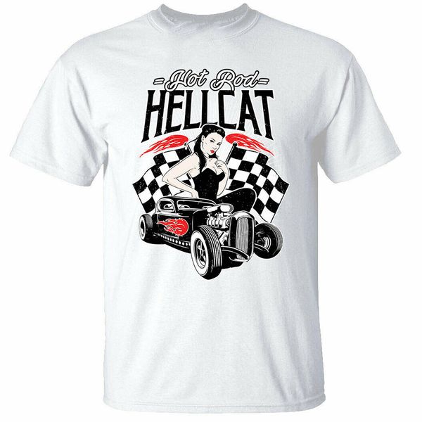 

hellcat t shirt men women rod classic car for youth middle-age old age tee shirt