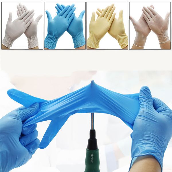 

household protective nitrile gloves universal garden disposable gloves cleaning home cleaning rubber latex colorful s/m/l gloves