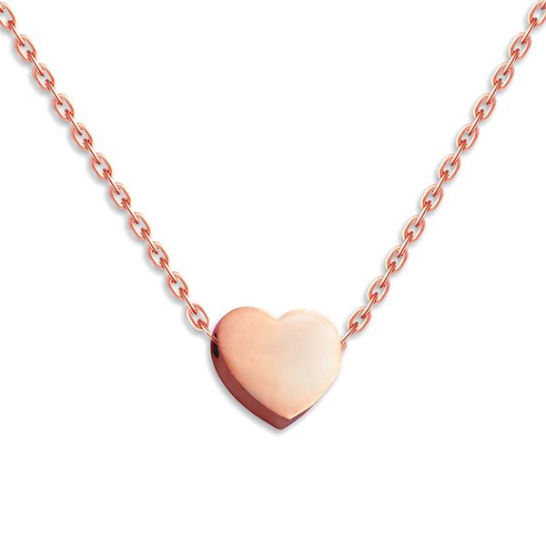 

pendant necklaces rose gold heart women stainless steel simple couple pendants necklace gifts for woman accessories jewelry on the neck, Silver