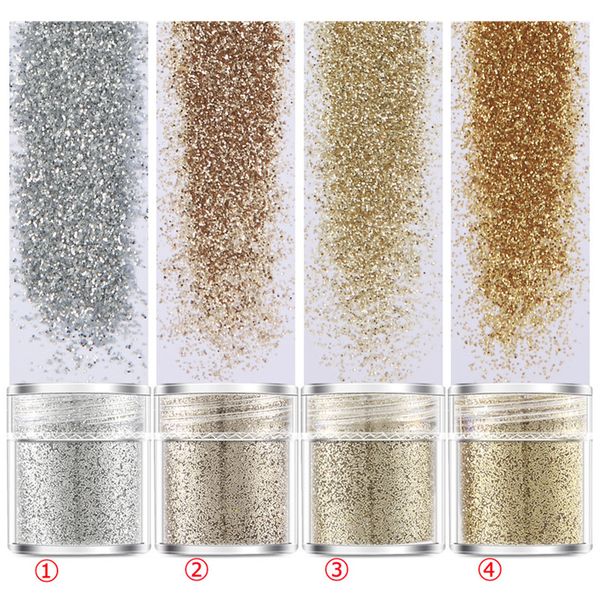 

1box champagne silver gold mixed nail glitter powder sequins powder for gel nail art decorations set