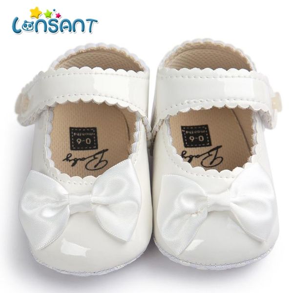 

first walkers lonsant bows non-slip soft bottom step baby shoes walking solid anti-slip soles walker princess toddler n30