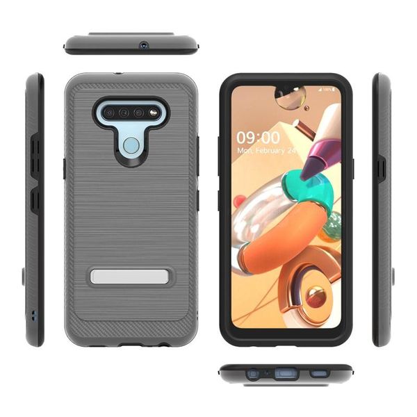 

for lg stylo 6 k51 aristo5/k31 harmony 4 for moto e 2020 hybrid armor case soft tpu pc kickstand holder phone cover a