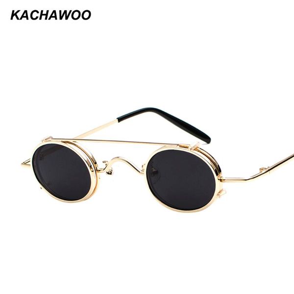 

round oval on retro 2020 men uv400 metal frame glasses small sun clip for women gold summer kachawoo sunglasses kdopl