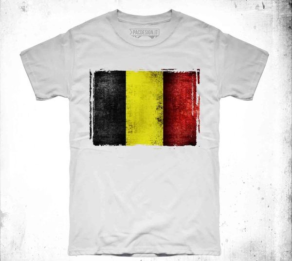 

2019 fashion 100% cotton slim fit short sleeve hipster tees belgio mondiali europei nazionale flag t shirt design website