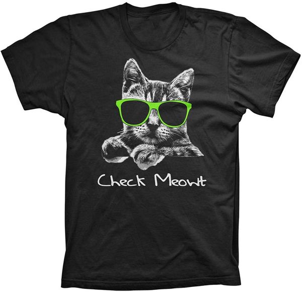 

проверьте meowt футболка мужчины женщины смешные tshirts тяжелая атлетика тренировки передач смешные cat рубашки черный забавный дизайн tops