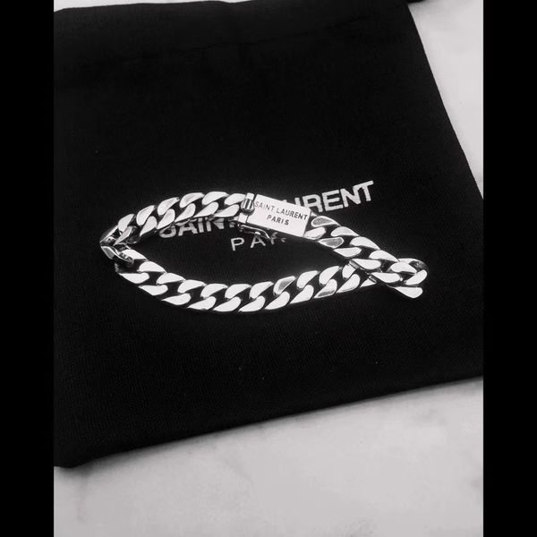 

sterling silver 925 bracelet fashion simple style charm bracelet 18cm bracelet men and women with the same paragraph jewelry, Golden;silver