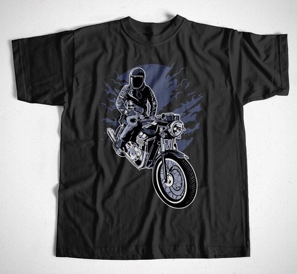 

2019 funny o neck t shirt t-shirt night rider s-4xl rocker biker motorrad route 66 chopper schwarz summer tee shirt