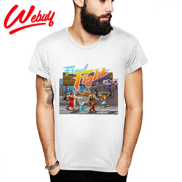 

100% cotton retro game final fight new design for man t-shirt summer stylish graphic print crewneck tee s-6xl