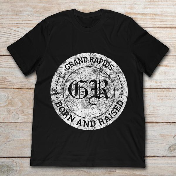 

grand rapids born and raised t-shirt
