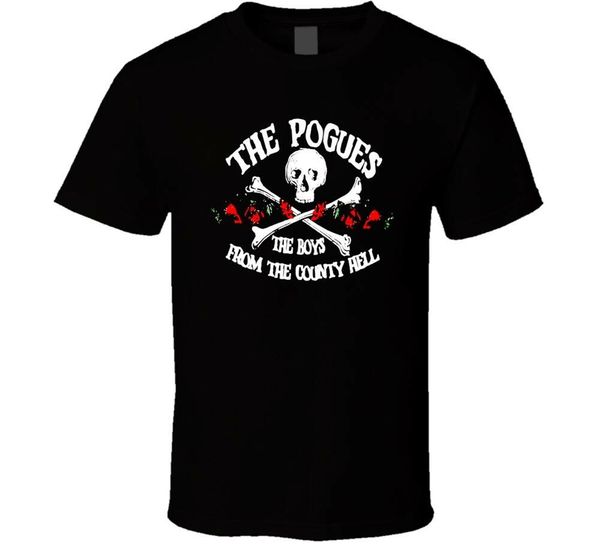 

the pogues - anchor logo shirt black white tshirt men's tee shirt