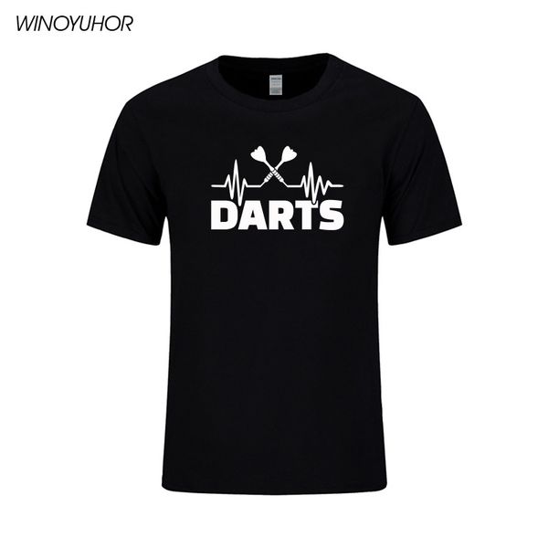 

darts throw game graphic tee t shirts men summer casual short sleeve t-shirt heartbeat of dart funny printed tee cotton