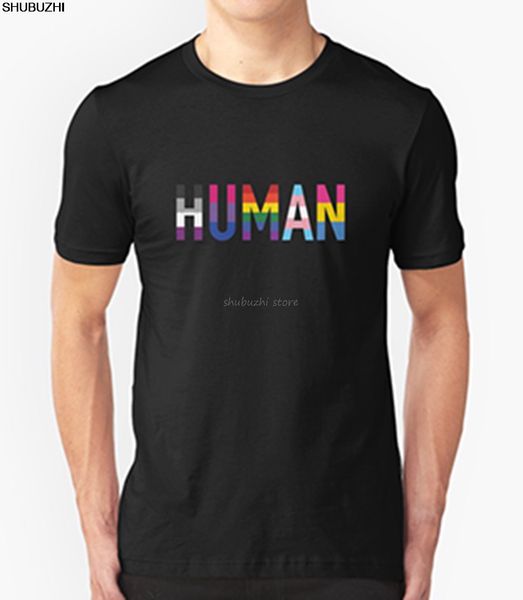 

human t shirt lgbt pride lesbian funny scfi birthday present gift gay rainbow summer men's brand clothing o-neck sbz1352